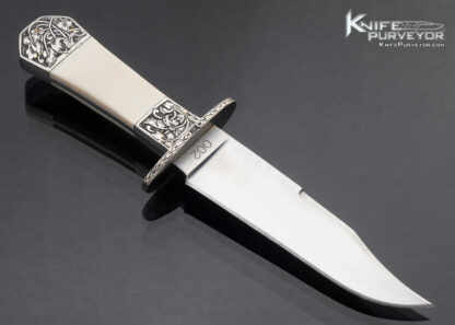 Jess Horn Custom Knife Early 70's Small Mammoth Bowie Engraved by Michael Collins - Image 3