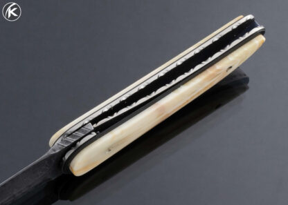 Corrie-Schoeman-Custom-Knife-Damascus-Mammoth-Ivory-Raindrop-Flipper-16604