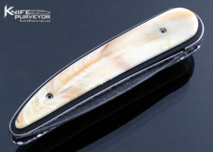 Corrie-Schoeman-Custom-Knife-Damascus-Mammoth-Ivory-Raindrop-Flipper-16604