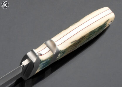 Bob Terzuola Custom Knife Fixed Blade Blue Mammoth Subhilt Fighter - Image 5