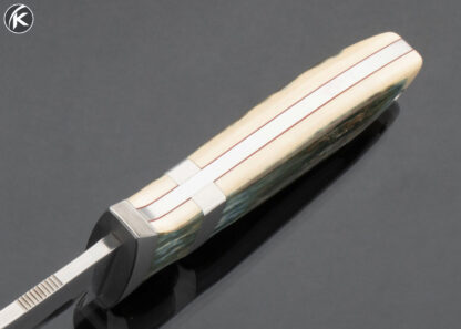Bob Terzuola Custom Knife Fixed Blade Blue Mammoth Subhilt Fighter - Image 4
