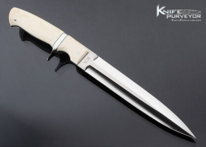 Joe Kious Custom Knife Fixed Blade Mammoth Subhilt Dagger - Image 2