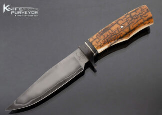 Tony Hughes Custom Knife Sole Authorship San Mai Damascus and Mammoth Hunter 16624