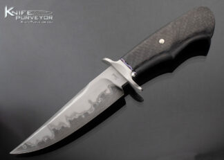 Ben Seward Custom Knife Forged San Mai Carbon Fiber Damascus Fighter 16626