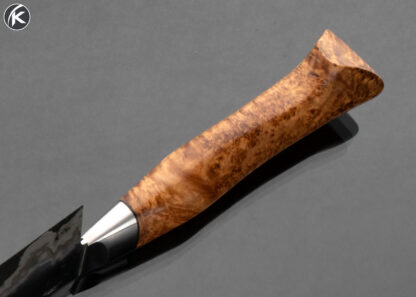 Bill Burke MS Custom Knife San Mai and Maple Burl Chef Knife 16629