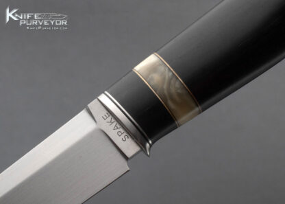 Jeremy Spake Custom Knife Black Basalt Fiber and Reindeer Antler Puukko - Image 2