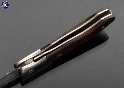 GTF Prototype Desert Ironwood and Damascus Linerlock - Image 6