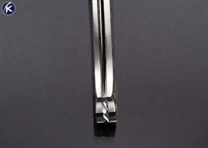 Joe Kious Custom Knife Black Lip Tahitian Pearl Shell Interframe Lockback Engraved by C.J. Cai 16633