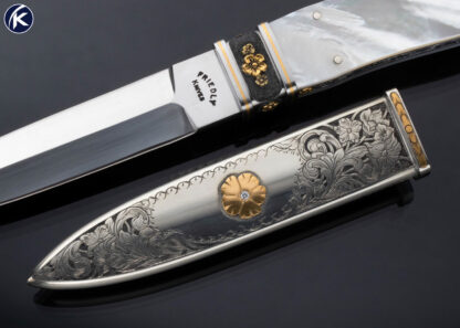 Dennis Friedly Custom Knife California Boot Dagger Engraved By Gil Rudolph - Image 3