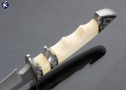 Friedrick Schneider B. Dahl Custom Knife Fixed Blade Sole Authorship Damascus Sub-Hilt Fighter 16632