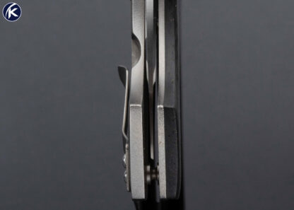 Scot Matsuoka Custom Knife Carbon Fiber Shadow Orange Peel Titanium Framelock Flipper 16681