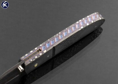 W.D. Pease Custom Knife Mosaic Damascus Linerlock - Image 5