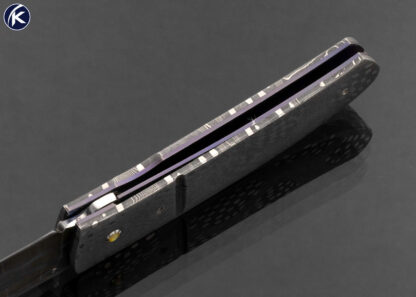 W.D. Pease Custom Knife Mosaic Damascus Linerlock - Image 6