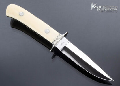 James Poplin Custom Knife Mammoth Boot Knife Engraved by Japanese master Shigetoshi Takeuchi - Image 3