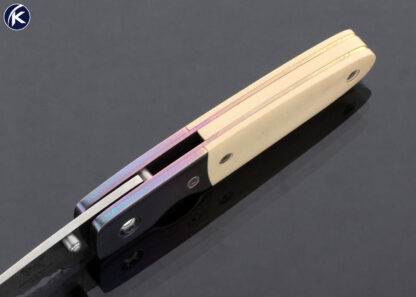 Benchmade Mel Pardue Design Anodized Titanium Bolsters and Paper Micarta Linerlock - Image 6