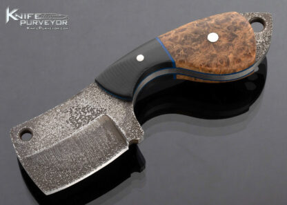 Vorn Knives Mini Cleaver Black Micarta and Burl Wood 16694