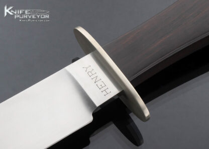 D.E. Henry Custom Knife Large Clip Point Cocobolo Bowie #258 - Image 2