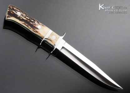 George Herron Custom Knife Stag Subhilt Fighter - Image 3