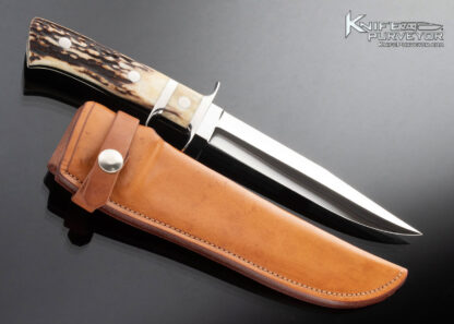 George Herron Custom Knife Stag Subhilt Fighter 16728