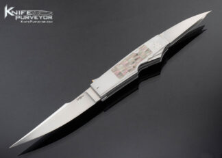 Emmanuel Esposito Custom Knife Fixed Blade and Double Blade Lockback Prototype with Black Lip Pearl Inlays 16784