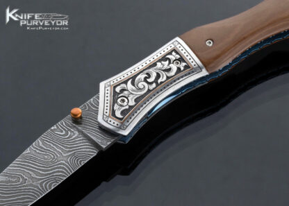 Jody Muller Custom Knife Sole Authorship Damascus and Engraved Linerlock - Image 2