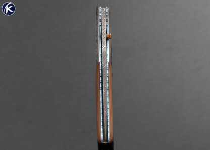 Jody Muller Custom Knife Sole Authorship Damascus and Engraved Mammoth Linerlock 16891