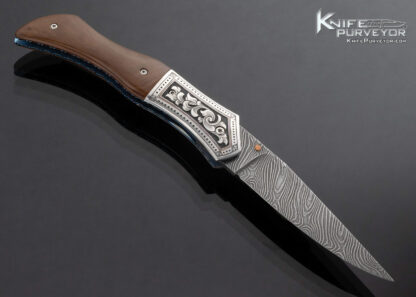 Jody Muller Custom Knife Sole Authorship Damascus and Engraved Linerlock - Image 4
