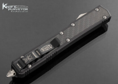 Microtech Custom Knife Makora II DLC Full Serrated 106-3 w Original Box - Image 2