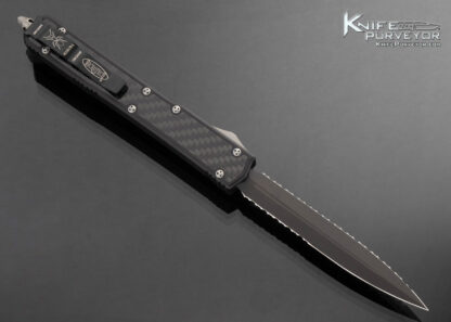 Microtech Custom Knife Makora II DLC Full Serrated 106-3 w Original Box - Image 3