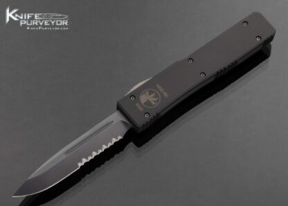 Microtech Custom Knife OTF Ultratech Black Serrated 0313 w box 16737