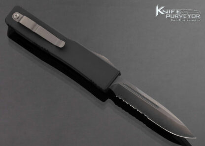 Microtech Custom Knife OTF Ultratech Black Serrated 0313 w Original Box - Image 2