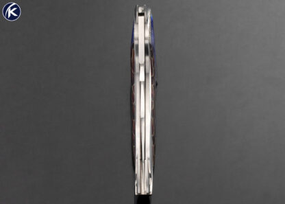 Elizabeth Loerchner Custom Knife Fluted Stippled and Cloisonne Lockback - Image 7