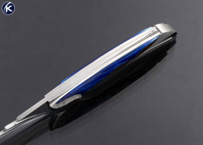 Elizabeth Loerchner Custom Knife Fluted Stippled and Cloisonne Lockback - Image 5