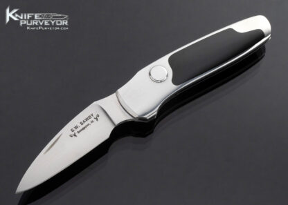 Scott Sawby Custom Knife Edwards Black Jade Merlin Button Lock 15557