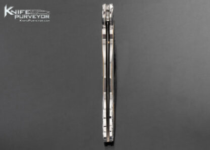 Shaun and Sharla Hansen Custom Knife Sole Authorship Engraved Auto Dagger 24KT Gold Inlays w Guard Release 16848