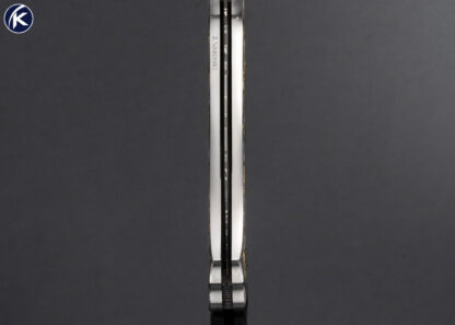 Joe Kious Custom Knife Amber Interframe and Gold Inlaid Auto Engraved by Julie Warenski - Image 7