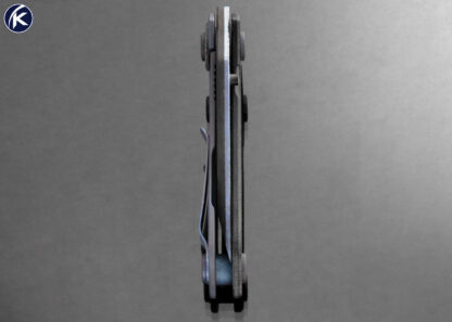 Warren Thomas Custom Knife Blued Titanium and Carbon Fiber Blade Frame Lock 16970