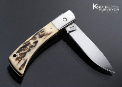 Bob Ogg Custom Knife Stag Half Stop Slip Joint 16826