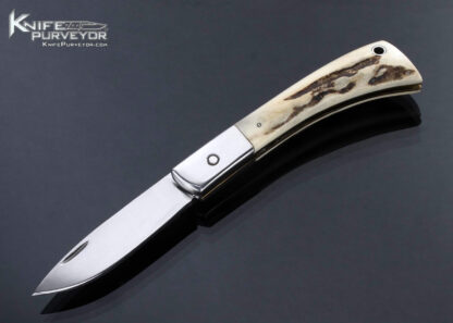 Bob Ogg Custom Knife Stag Half Stop Slip Joint 16826