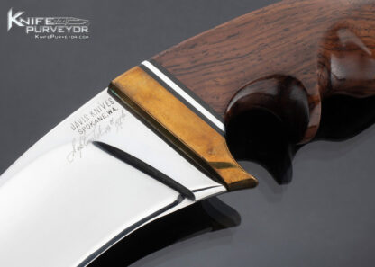 Rod Chappel Custom Knife Cocobolo Wood and Brass “Lady Diana” Skinning Knife 1974 - Image 2