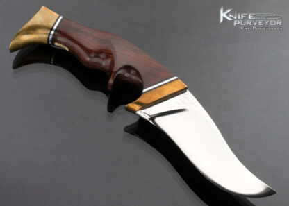 Rod Chappel Custom Knife Cocobolo Wood and Brass “Lady Diana” Skinning Knife 1974 - Image 3