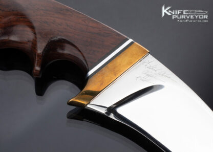 Rod Chappel Custom Knife Cocobolo Wood and Brass “Lady Diana” Skinning Knife 1974 16809