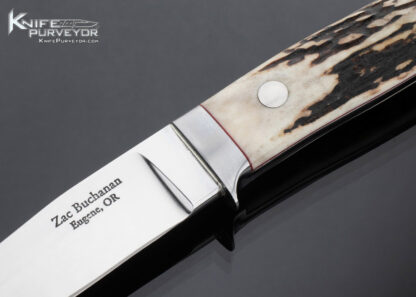 Zac Buchanan Custom Knife Stag Utility Knife - Image 2