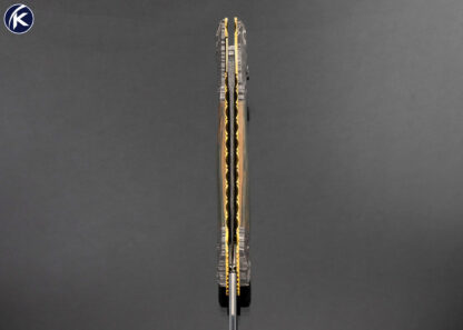 Frank Potter Custom Knife Robert Eggerling Mosaic Damascus and Mammoth Automatic Linerlock with Skull Crusher - Image 7