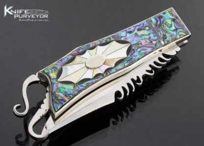 Lloyd Hale Custom Knife Abalone and Multi-Pearl Lockback - Image 3
