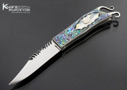 Lloyd Hale Custom Knife Abalone and Multi-Pearl Lockback 16917