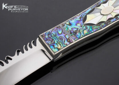 Lloyd Hale Custom Knife Abalone and Multi-Pearl Lockback - Image 2