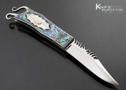 Lloyd Hale Custom Knife Abalone and Multi-Pearl Lockback - Image 4