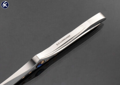 Elizabeth Loerchner Custom Knife Fluted Integral Fixed Blade with Cloisanne and 24Kt Gold Inlays - Image 4