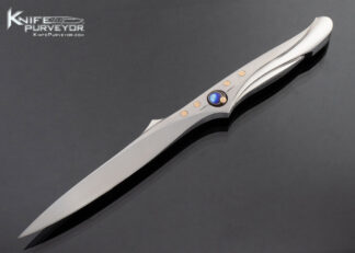 Elizabeth-Loerchner-Custom-Knife-Fluted-Integral-Fixed-Blade-with-Cloisanne-and-24Kt-Gold-Inlays-